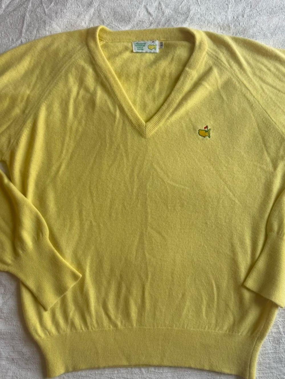 Vintage Masters Yellow V-Neck Sweater - Size L